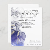 Papier Encre d'alcool pour prune Mariage Dusty Budget (Devant / Derrière)