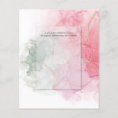 Papier Encre d'alcool rose pour Rose Mariage Budget (Dos)