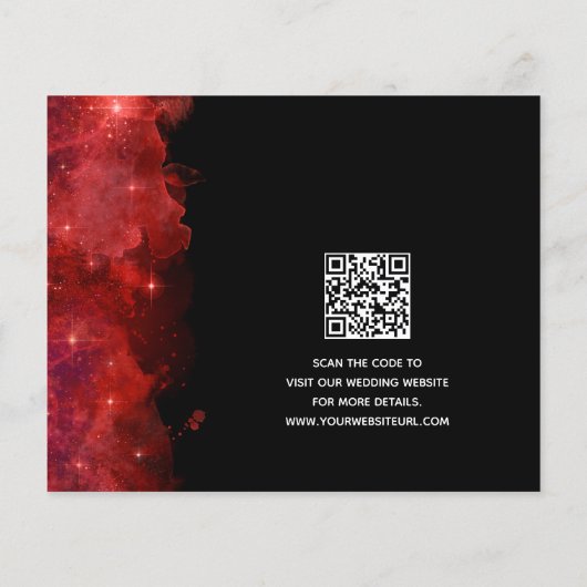 Papier Encre d'alcool rouge Enregistrer la date Mariage (Dos)