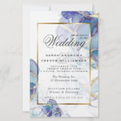 Papier Encre fluide Mariage céleste Turquoise Indigo (Devant)