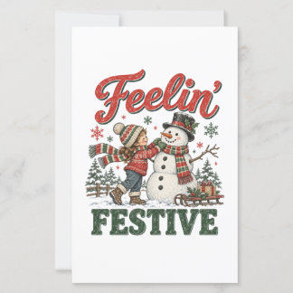 Papier Enfant qui sent Noël Festif Bonhomme de Neige