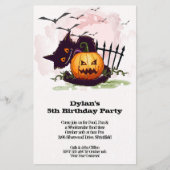 Papier Enfants Chat Noir Halloween Invitations d'annivers (Devant)