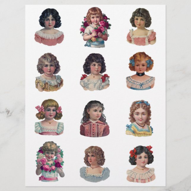 Papier Enfants de l'ère victorienne Vintage (Devant)