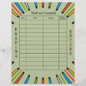 Papier Enfants Lecture Journal Homeschool Lecture Livres (Devant)