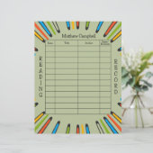 Papier Enfants Lecture Journal Homeschool Lecture Livres (Debout devant)