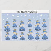 Papier Enfants Trouver 2 Mêmes Photos Dents Fée Petit Cad (Devant)