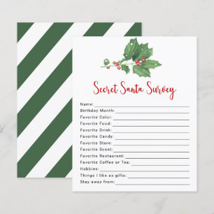 Papier Enquête secrète de Holly Wreath Père Noël