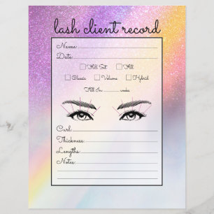 Papier Enregistrement client Rainbow Holograph Parties sc