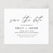 Papier Enregistrer la date 3 Photo Elegant Editable Moder (Dos)