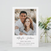 Papier Enregistrer la date Moderne Minimaliste Mariage Bu (Debout devant)