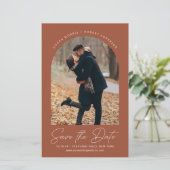 Papier Enregistrer l'arc moderne Mariage de automne Date (Debout devant)