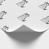 Papier enroué d'emballage cadeau de chien (Coin)