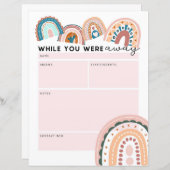 Papier Enseignant De Substitut Arc-En-Ciel Pendant Que Vo (Devant / Derrière)