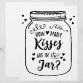 Papier ENSEIGNE Combien de bisous y a-t-il dans le pot? (Devant / Derrière)