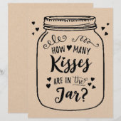 Papier ENSEIGNE Combien de bisous y a-t-il dans le pot? (Devant / Derrière)