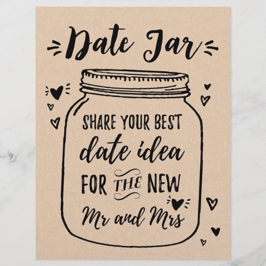 Papier ENSEIGNE pour jeu Pot de Date, Enterrement de Vie (Devant)
