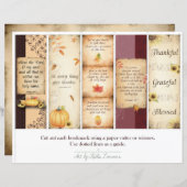 Papier Ensemble de 5 Signets de gratitude (Devant / Derrière)