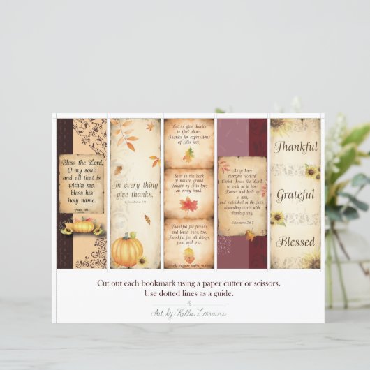 Papier Ensemble de 5 Signets de gratitude (Debout devant)