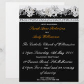 Papier Ensemble de mariages noir et blanc (Invitation) (Devant / Derrière)