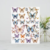 Papier ensemble Papillon Aquarelle pour découpe soignée (Debout devant)