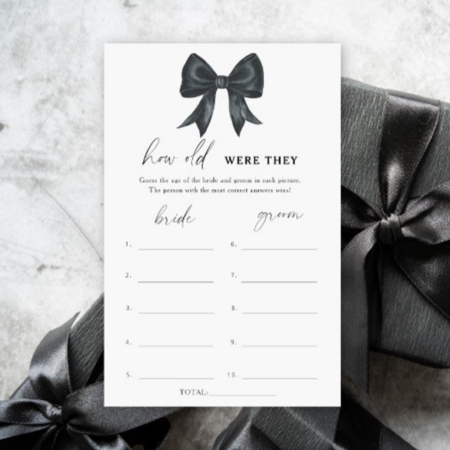 Papier Enterrement de vie de jeune fille Black Bow Quel â (Créateur téléchargé)