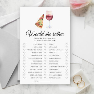 Papier Enterrement de vie de jeune fille Pizza et Vin L'a