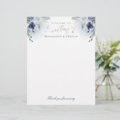 Papier entête de lettre de bienvenue de mariage (Debout devant)