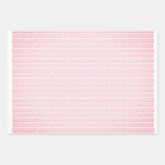 Papier enveloppant avec mur en briques roses