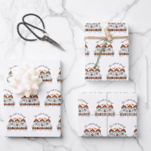 Papier enveloppant d'Halloween trop mignon pour pa
