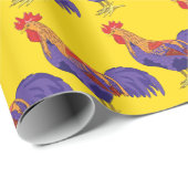 Papier enveloppé cadeau de coq (Coin rond)