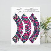 Papier Enveloppement de cupcake funky, rétro impression c (Debout devant)