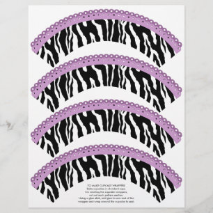Papier Enveloppes en dentelle Zebra Print et Lavender Lac