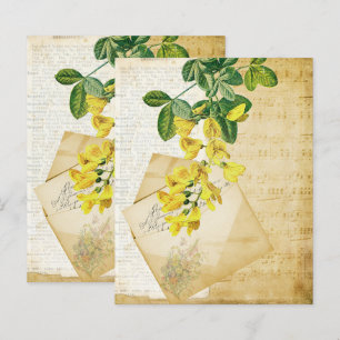 Papier Ephémère florale vintage