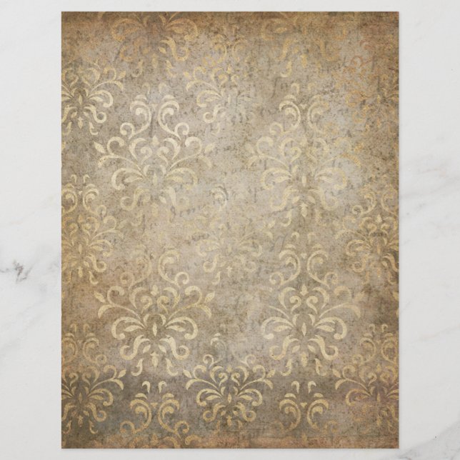 Papier Ephémère Vintage Shabby Damask (Devant)