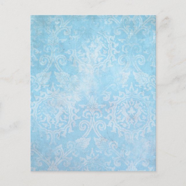 Papier Éphémérides délavées bleu et blanc (Devant)