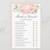 Papier Épouse florale douce ou devinez qui l'a dit (Devant / Derrière)