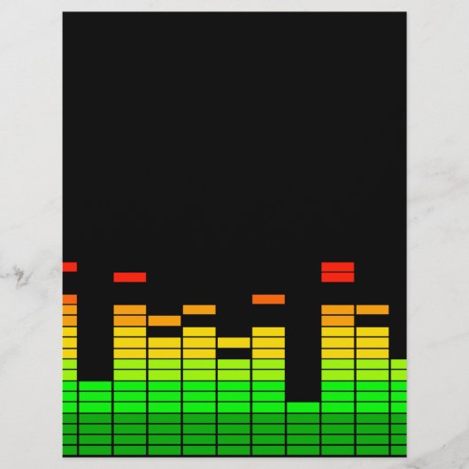 Papier Equalizer Vibes from the Beat of DJ Music decor (Devant)