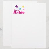 Papier Équipe de mariée (Devant / Derrière)