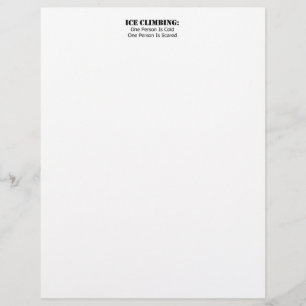 Papier Escalade de Glace - Froid, Peur