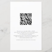 Papier Espace photo budgétaire pour le Mariage QR Nom de (Dos)