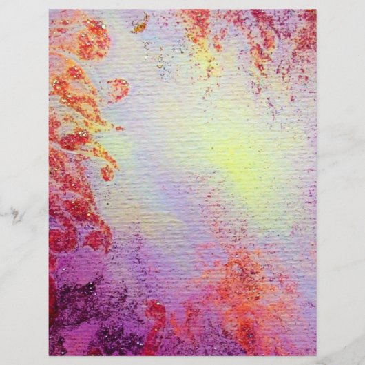 Papier ESPACES D'OR ABSTRAITS, mou jaune rose rose violet (Devant)