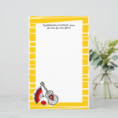 Papier Espagnol Souvenirs Bordure Texte 5.5x 8.5 (Debout devant)