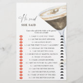 Papier Espresso nuptiale Il dit qu'elle a dit jeu (Devant)