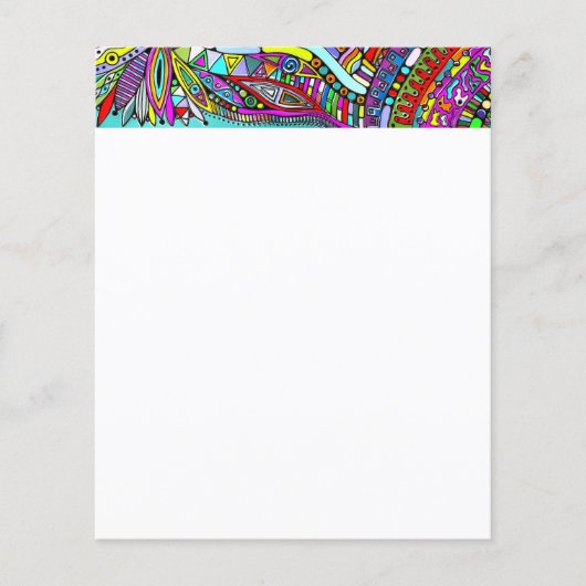 Papier Esquisse Imaginaire Art - Fleurs Abstraites 1 (Devant)