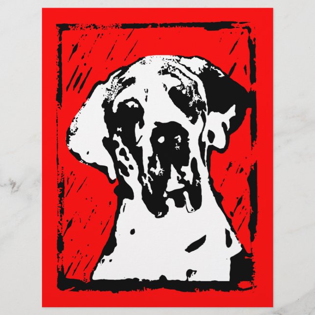 Papier Esra Harlekin Great Dane (Devant)
