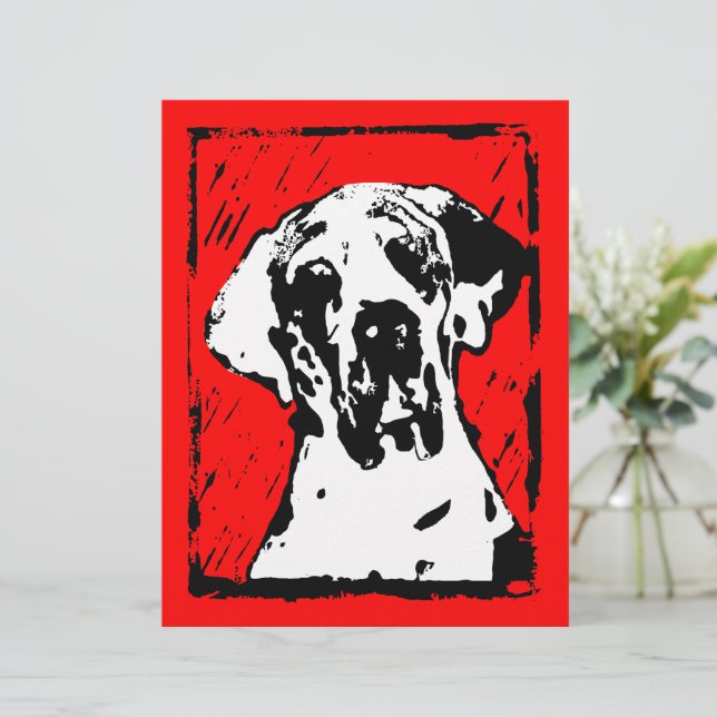 Papier Esra Harlekin Great Dane (Debout devant)