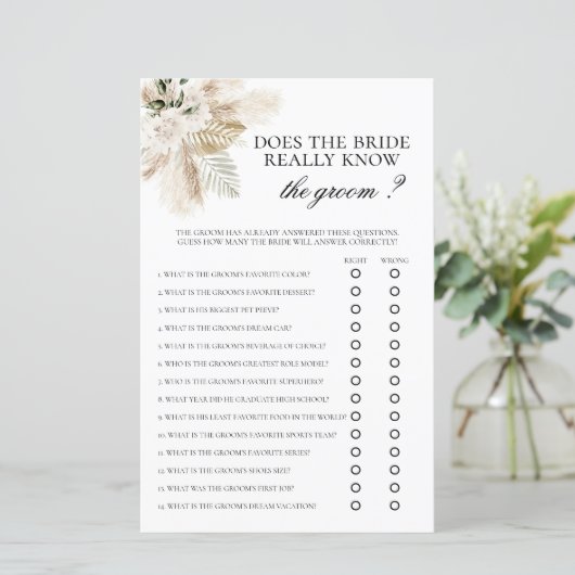 Papier Est-ce que la mariée connaît vraiment le marié ? (Debout devant)