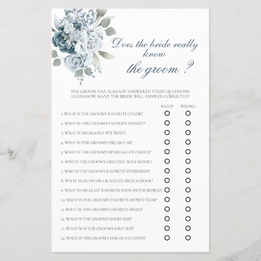 Papier Est-ce que la mariée connaît vraiment le marié ? (Devant)