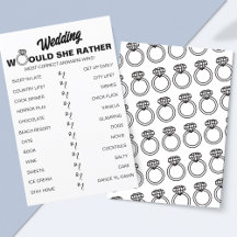 Est-Ce Qu'Elle Préférerait ? Jeu Fun Fête des mari