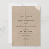  papier esthetische foto bruiloft kaart (Achterkant)